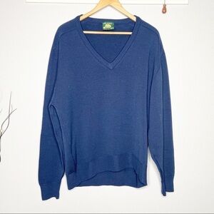 ** Vintage Australian Ansett Merino Pure Wool V Neck Sweater XL